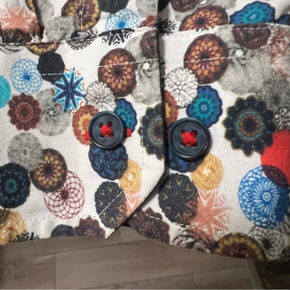 JERMYN BOND Multicolor Geometric Circles Dress Shirt Loud, Bold Men's XL - Picture 8 of 13